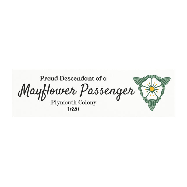 Proud Descendant of Mayflower Passenger Plymouth Colony Car Magnet Genealogy Gift