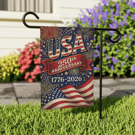 USA 250th Anniversary Garden Flag - 1776-2026 Patriotic Garden Flag