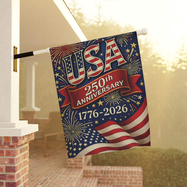 USA 250th Anniversary Garden Flag - 1776-2026 Patriotic Garden Flag