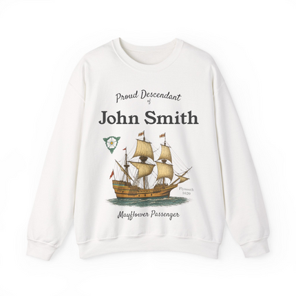 Personalized Proud Descendant of Mayflower Passenger Comfy Sweatshirt