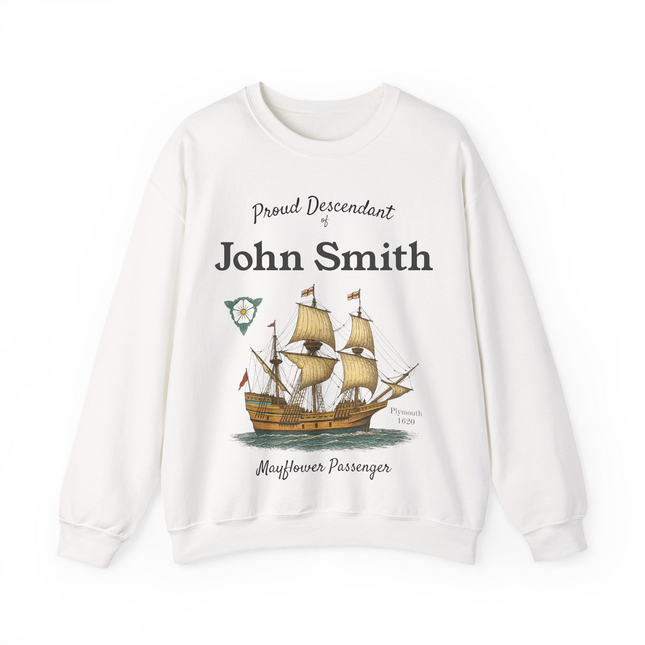 Personalized Proud Descendant of Mayflower Passenger Comfy Sweatshirt