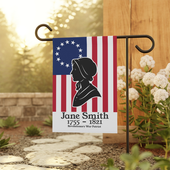 Personalized Revolutionary War Patriot Female Ancestor Memorial Garden Flag