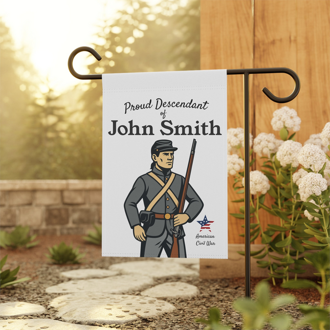 Family tree genealogy gift garden flag civil war design